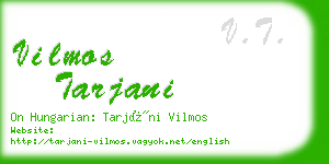 vilmos tarjani business card